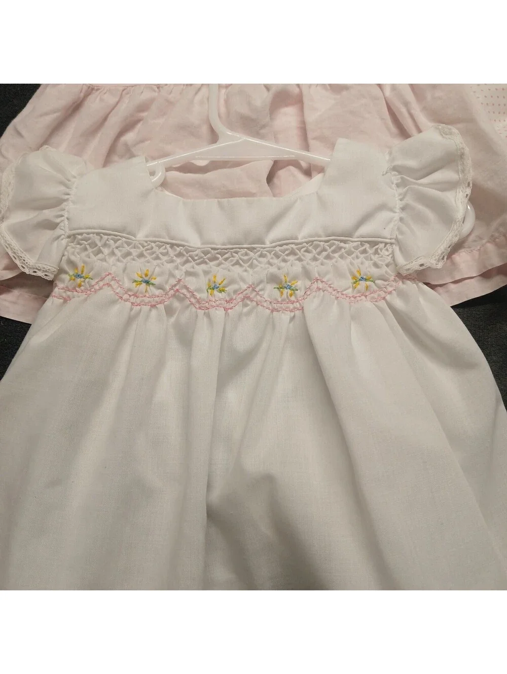Lot Of 3 Vintage Baby Dresses Various Sizes